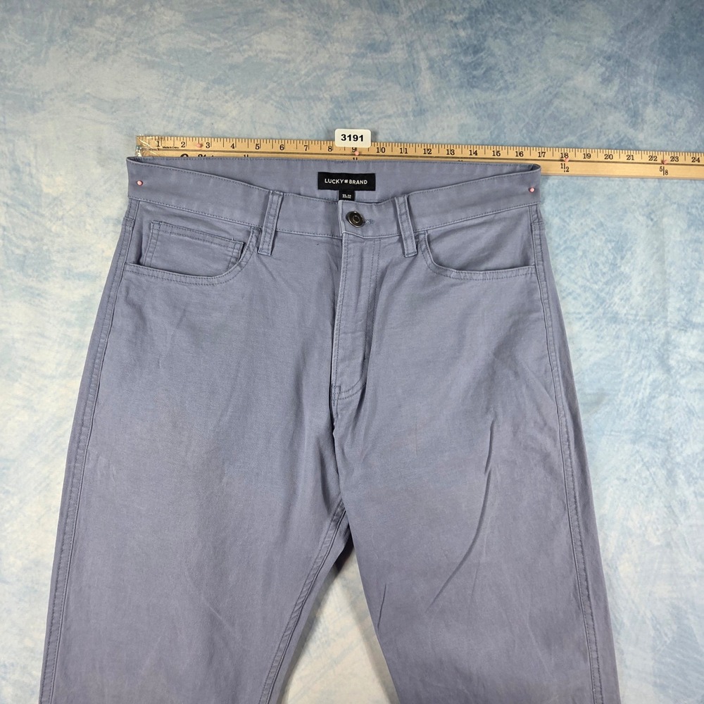 Lucky Brand 121 Heritage Slim Blue Gray Canvas Chino Pants Mens 33x32 - Picture 4 of 8